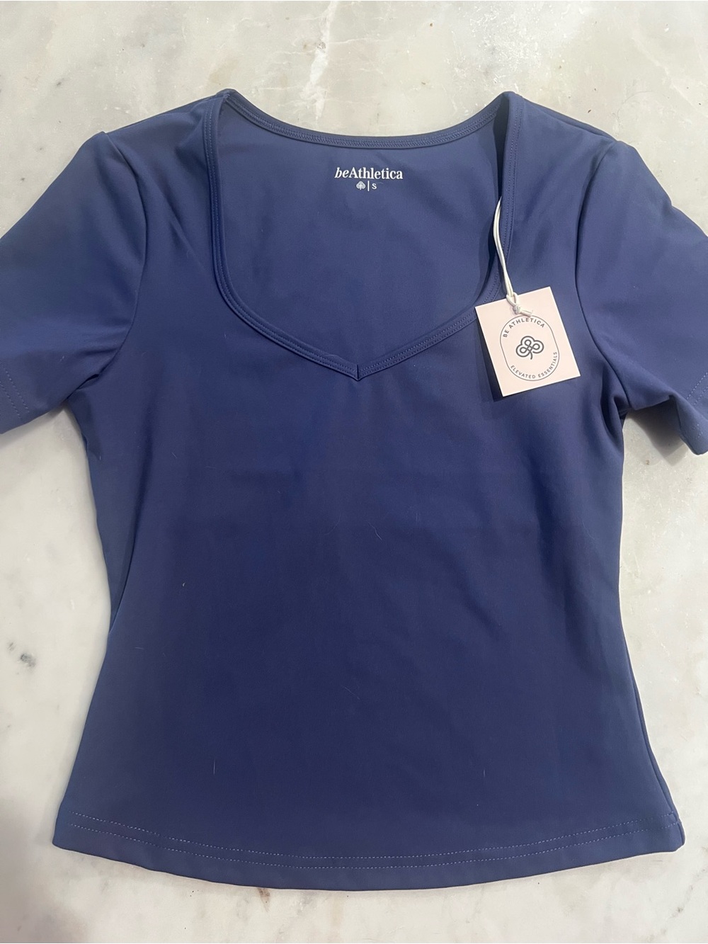 *NEW WITH TAGS* Balance Athletica Navy Scoop Neck Short-Sleeve Performance Tee